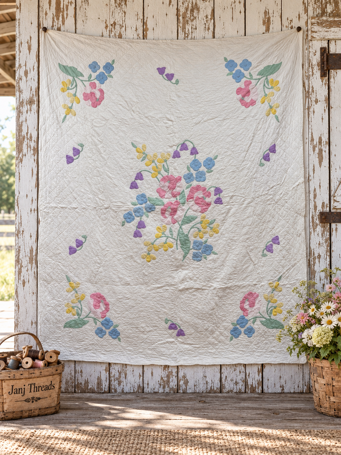 Vintage Quilt Autumn Bouquet Kit Quilt