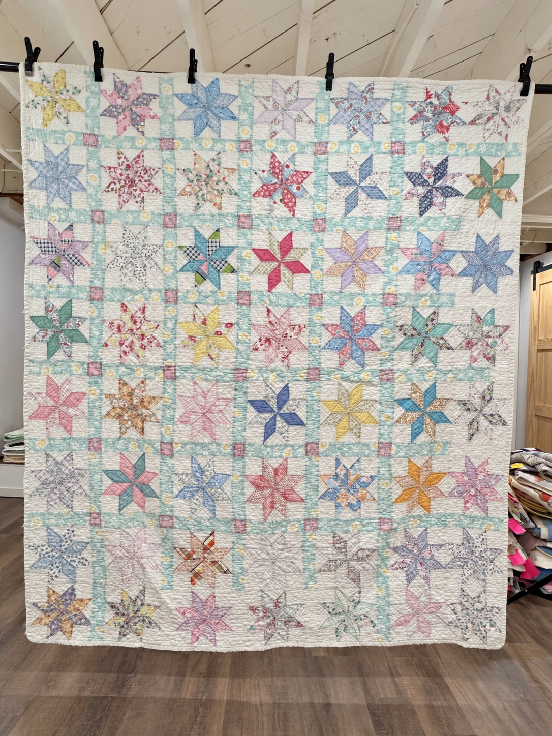 **SOLD Vintage Quilt LeMoyne Star  SOLD**