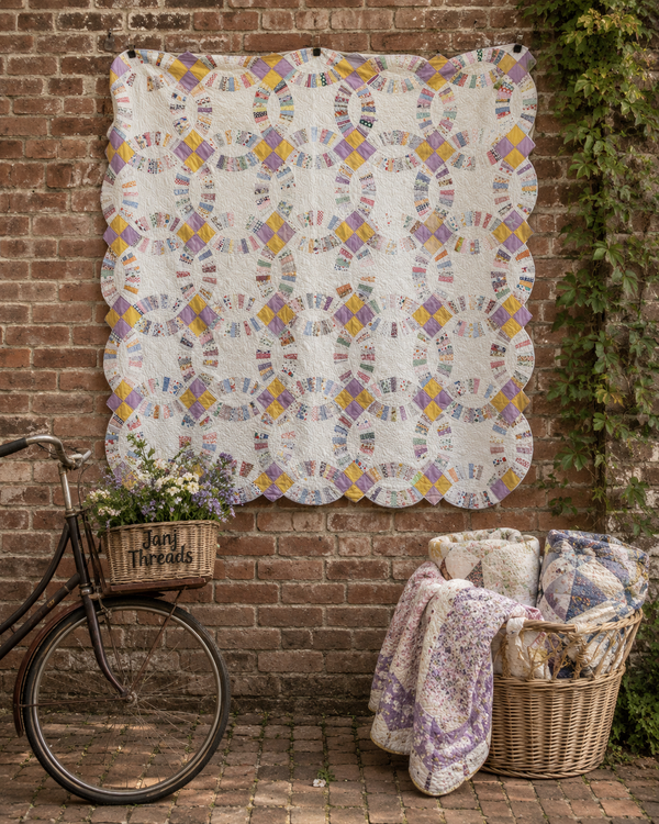 CUTTER - Sweet Pea Double Wedding Ring Quilt - CUTTER
