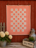 Vintage Peach Bouquet Embroidered Quilt