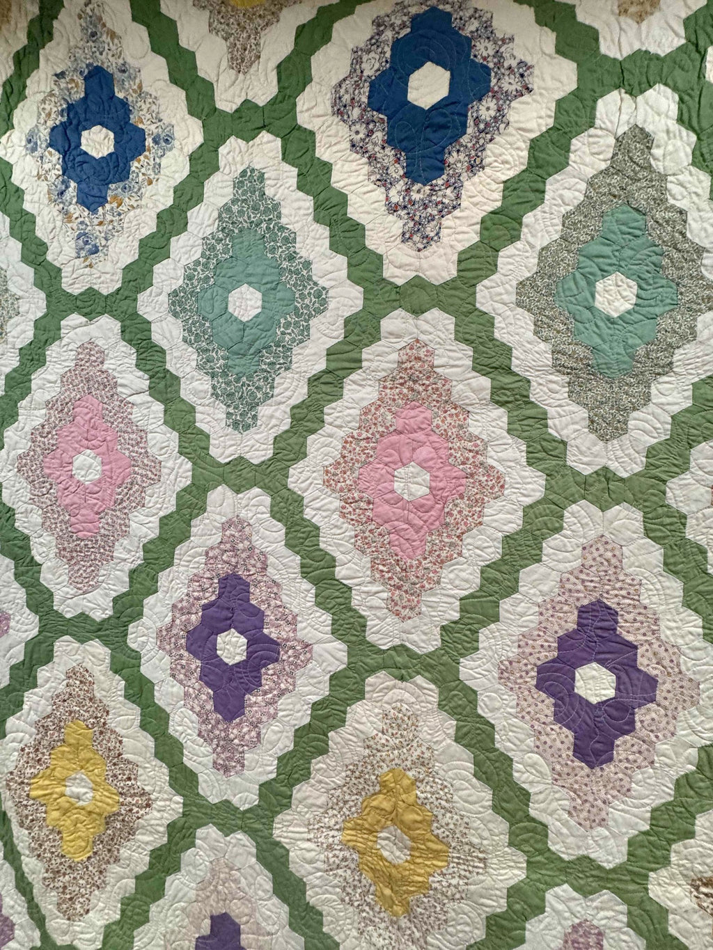 Vintage Quilt Martha Washington's Flower Garden
