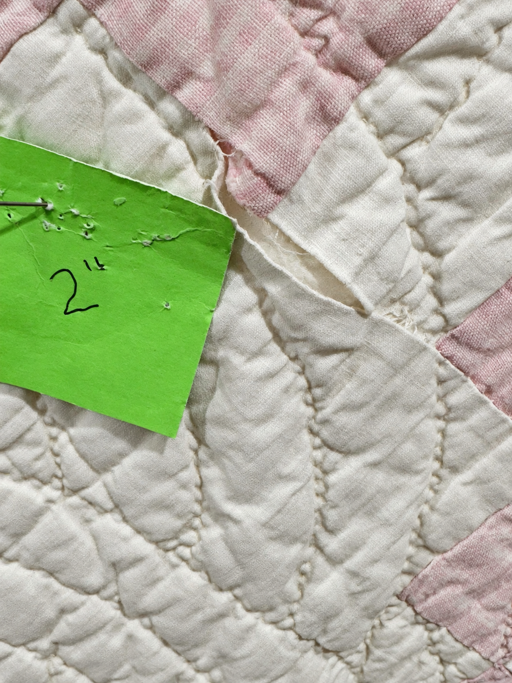 **SOLD Antique Quilt Pink Irish Chain SOLD**