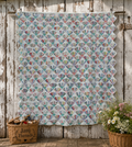 Vintage Quilt Grandmother's Fan Feed Sack