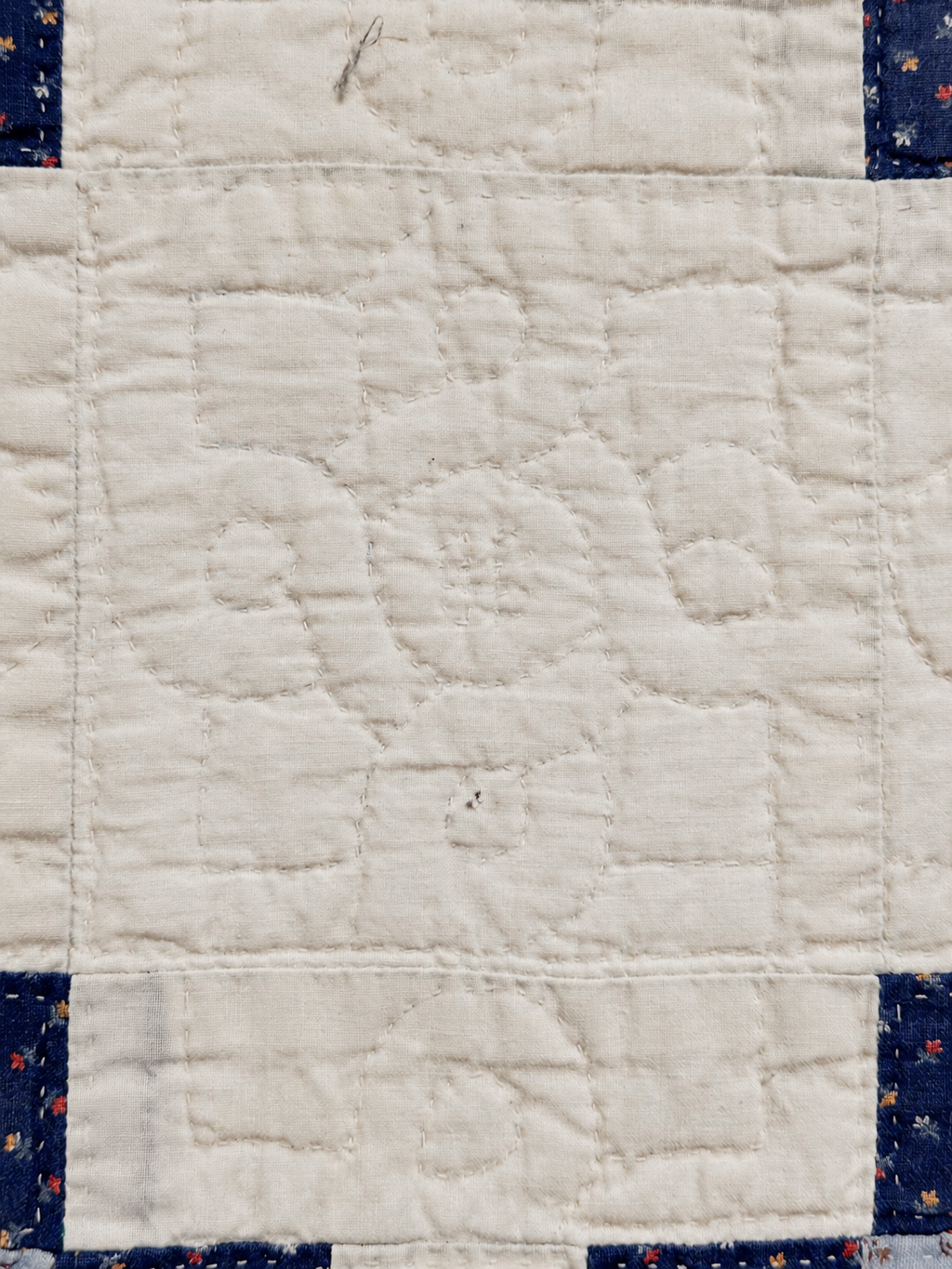 **SOLD Antique Quilt Blue Calico Double Irish Chain SOLD**