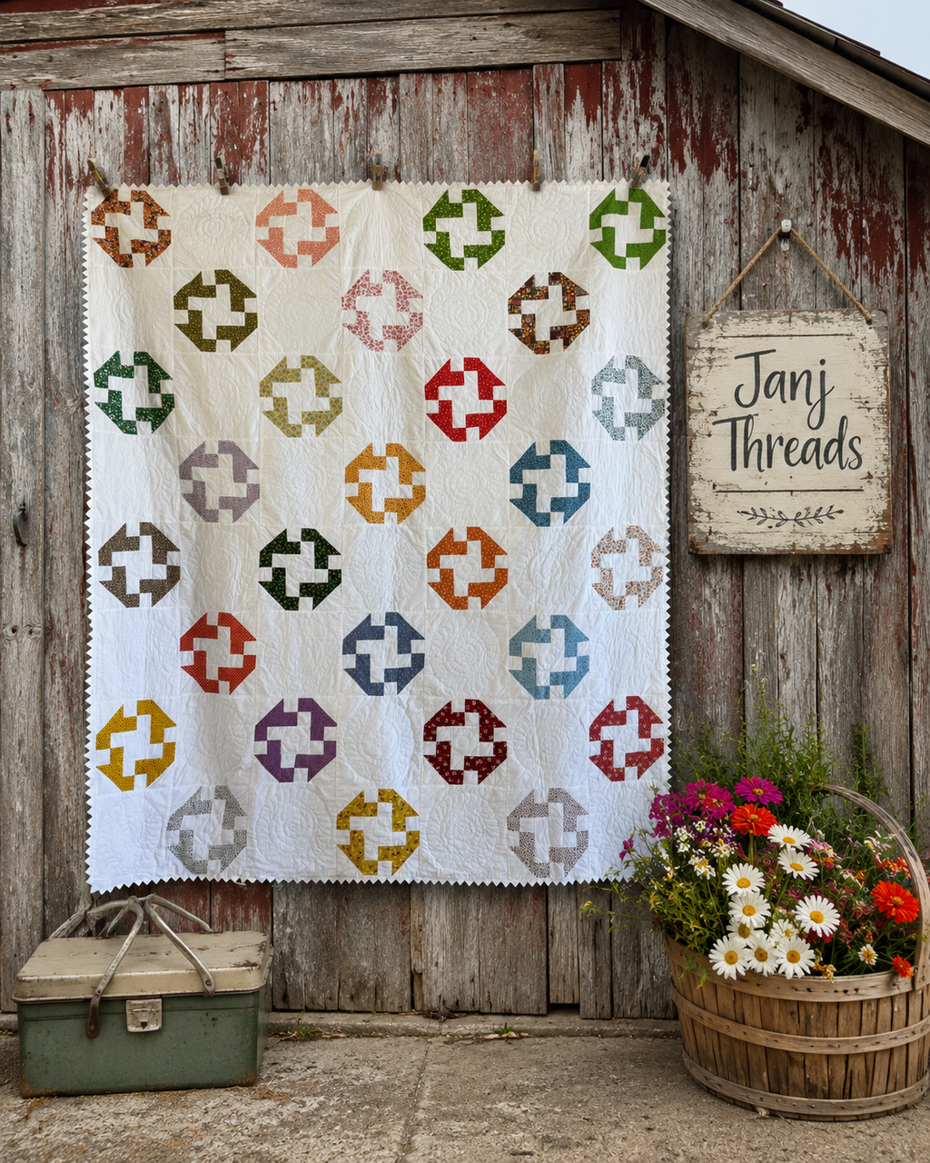 Vintage Hole in the Barn Door Quilt