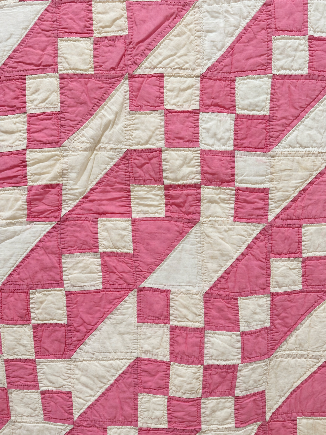**SOLD Vintage Quilt Pink Jacob's Ladder SOLD**