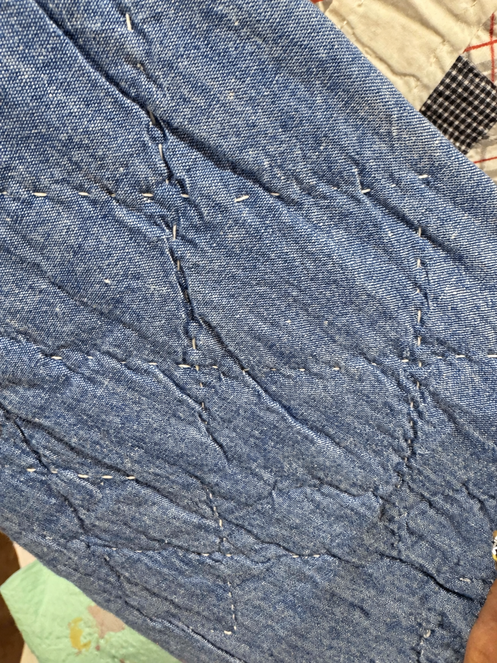 Vintage Quilt Nine Patch on Point
