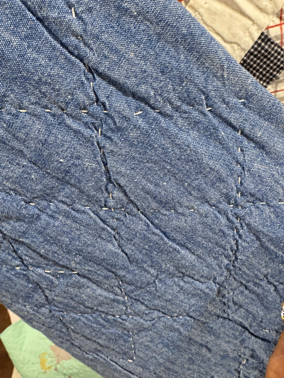 Vintage Quilt Nine Patch on Point