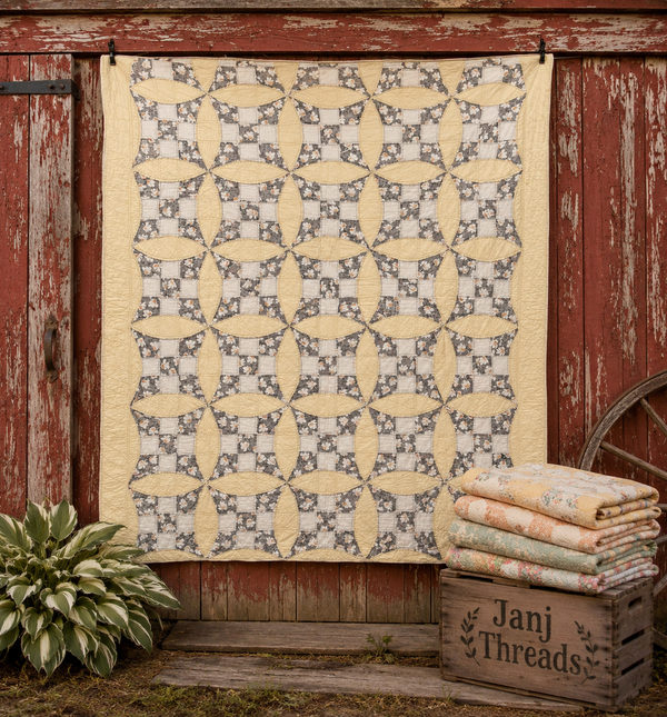 Vintage Quilt Glorified Nine Patch Yellow