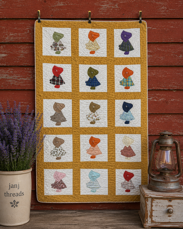Golden Sunbonnet Sue Quilt **SOLD**