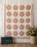 Vintage Pink and Green Dresden Plate Quilt Top