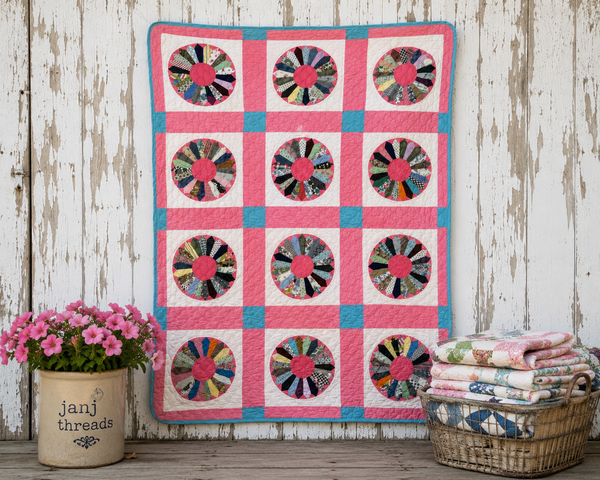 Abbie Cooper's Vintage Dresden Plate Quilt - Dated