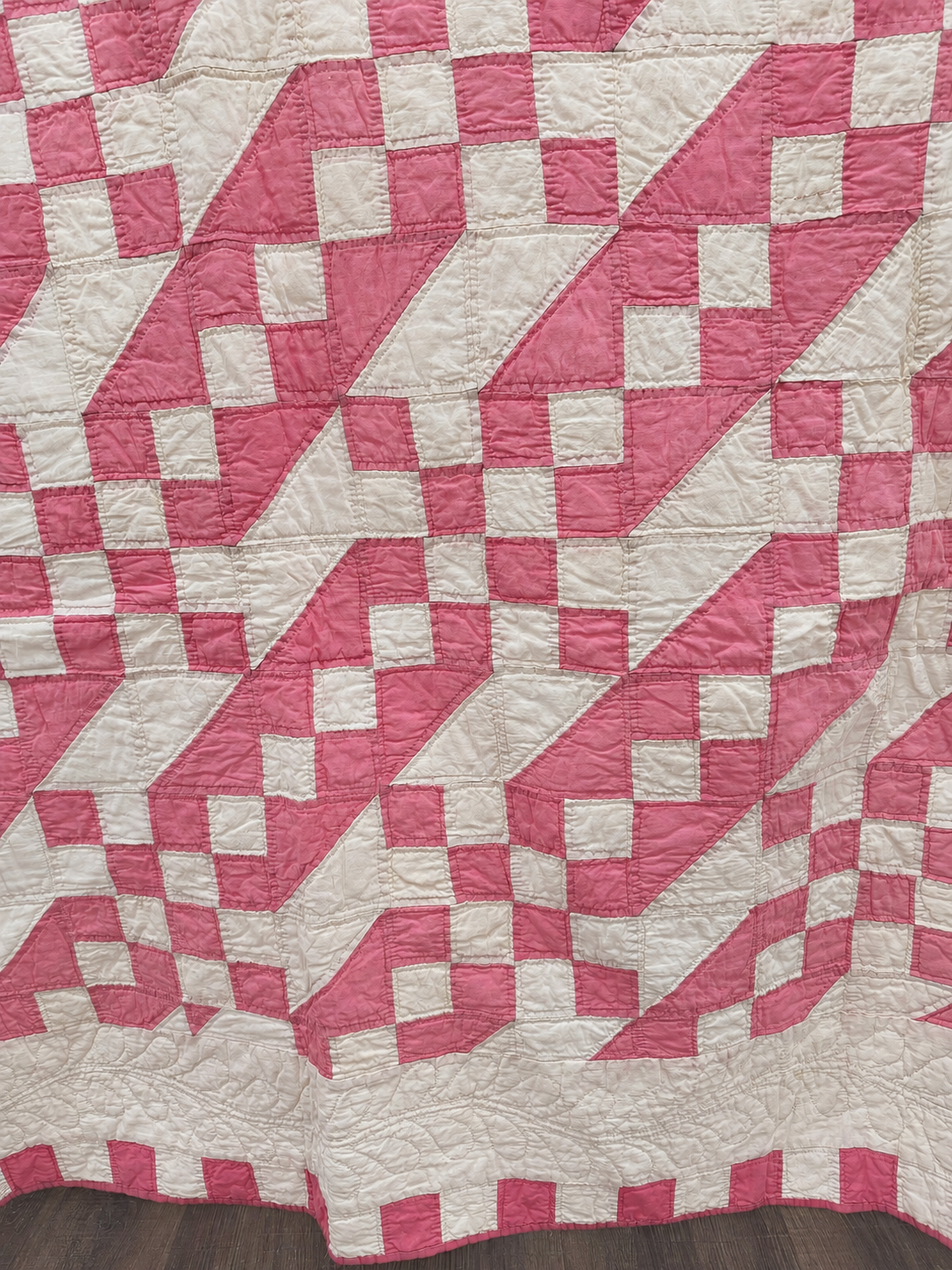 **SOLD Vintage Quilt Pink Jacob's Ladder SOLD**