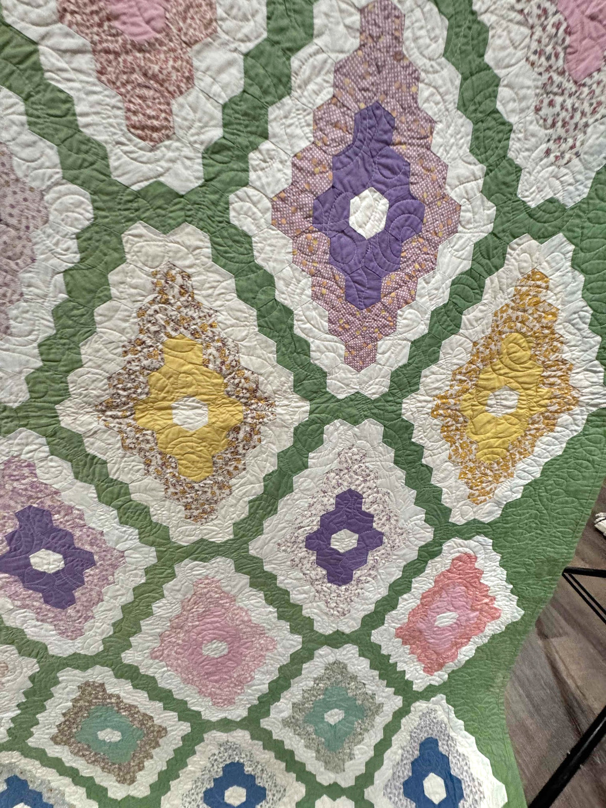 Vintage Quilt Martha Washington's Flower Garden