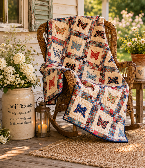 **SOLD** Vintage Quilt Feed Sack Butterfly ** SOLD**