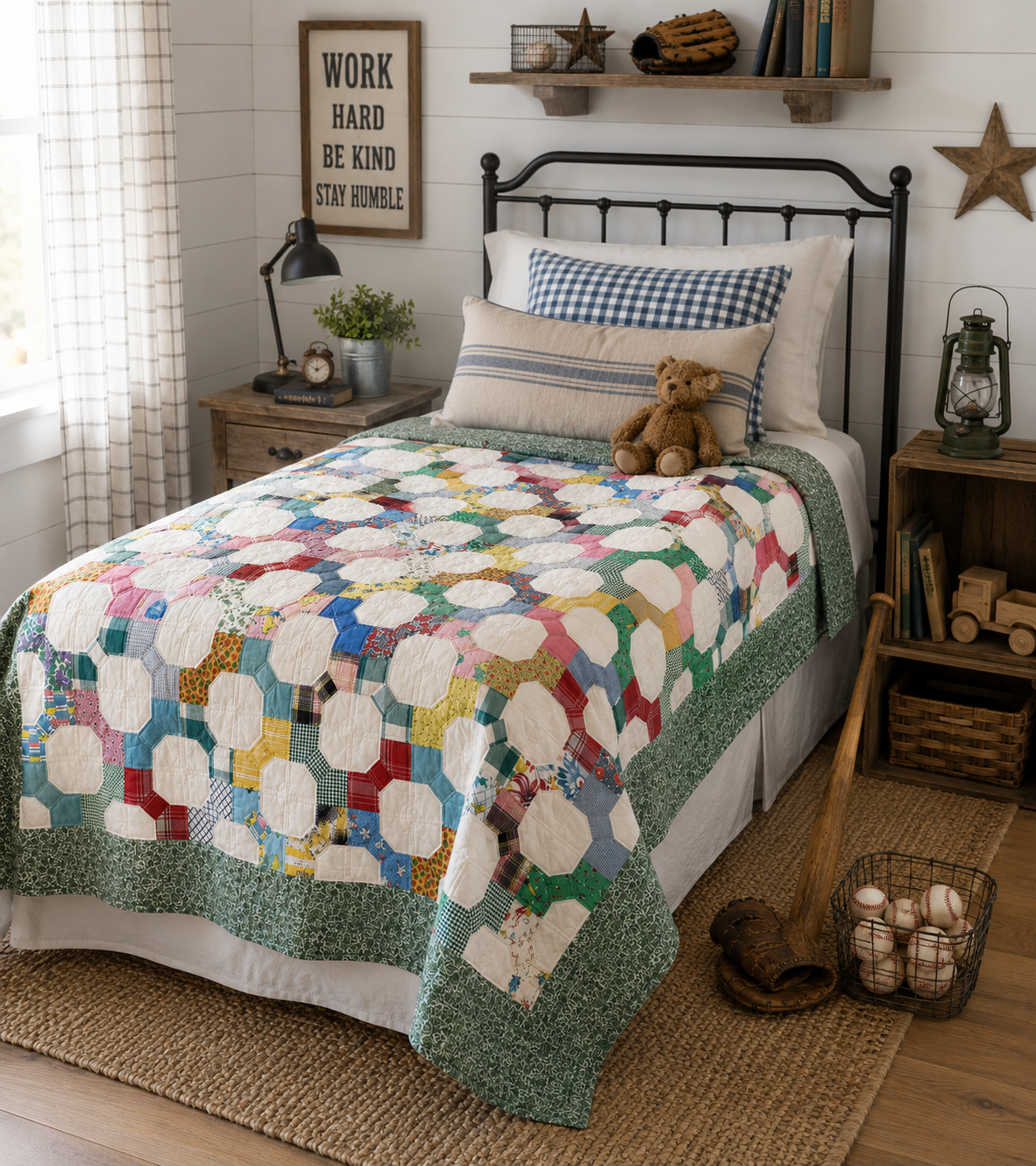 Vintage Bowtie Quilt 3D Variation Quilt