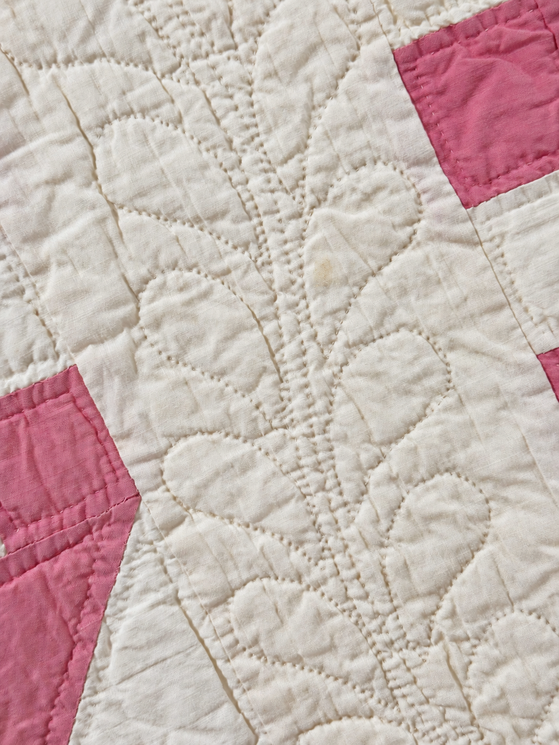 **SOLD Vintage Quilt Pink Jacob's Ladder SOLD**