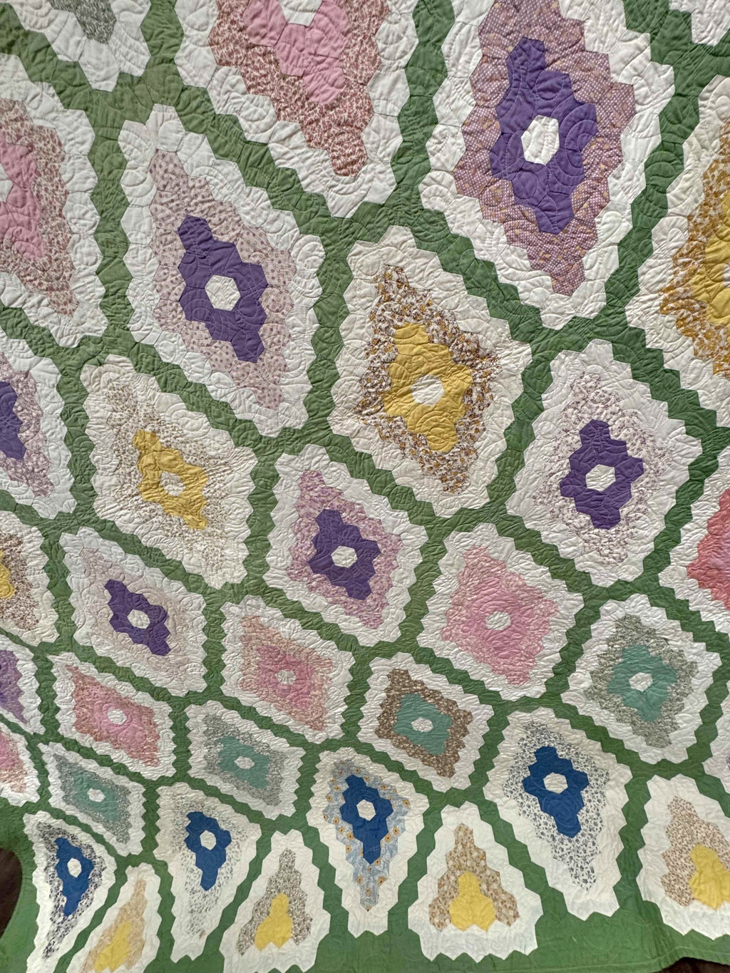 Vintage Quilt Martha Washington's Flower Garden