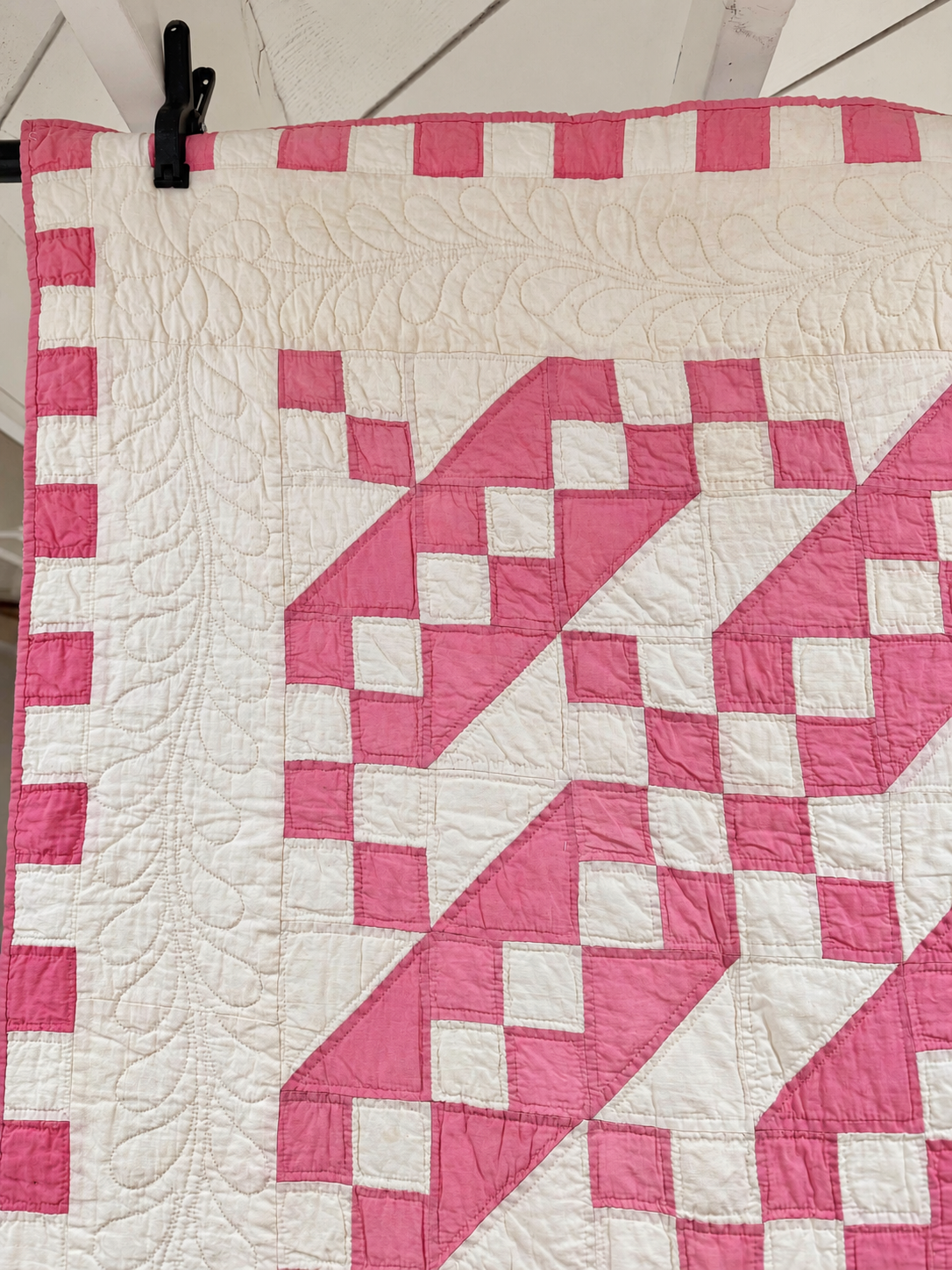 **SOLD Vintage Quilt Pink Jacob's Ladder SOLD**