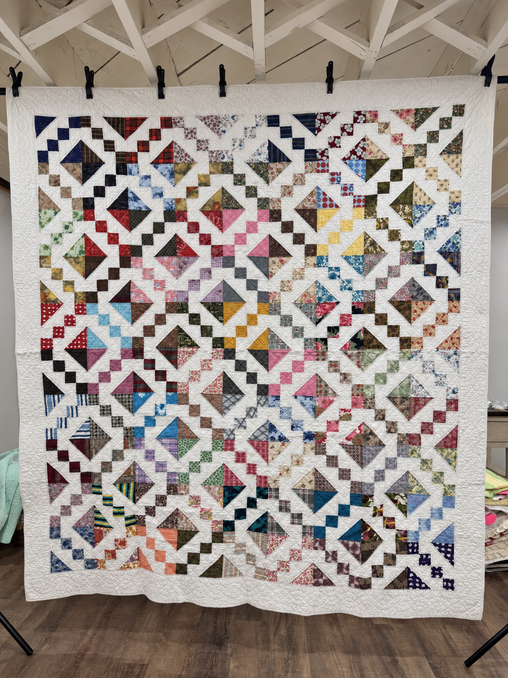 **SOLD Vintage Quilt Scrappy Jewel Box  SOLD**
