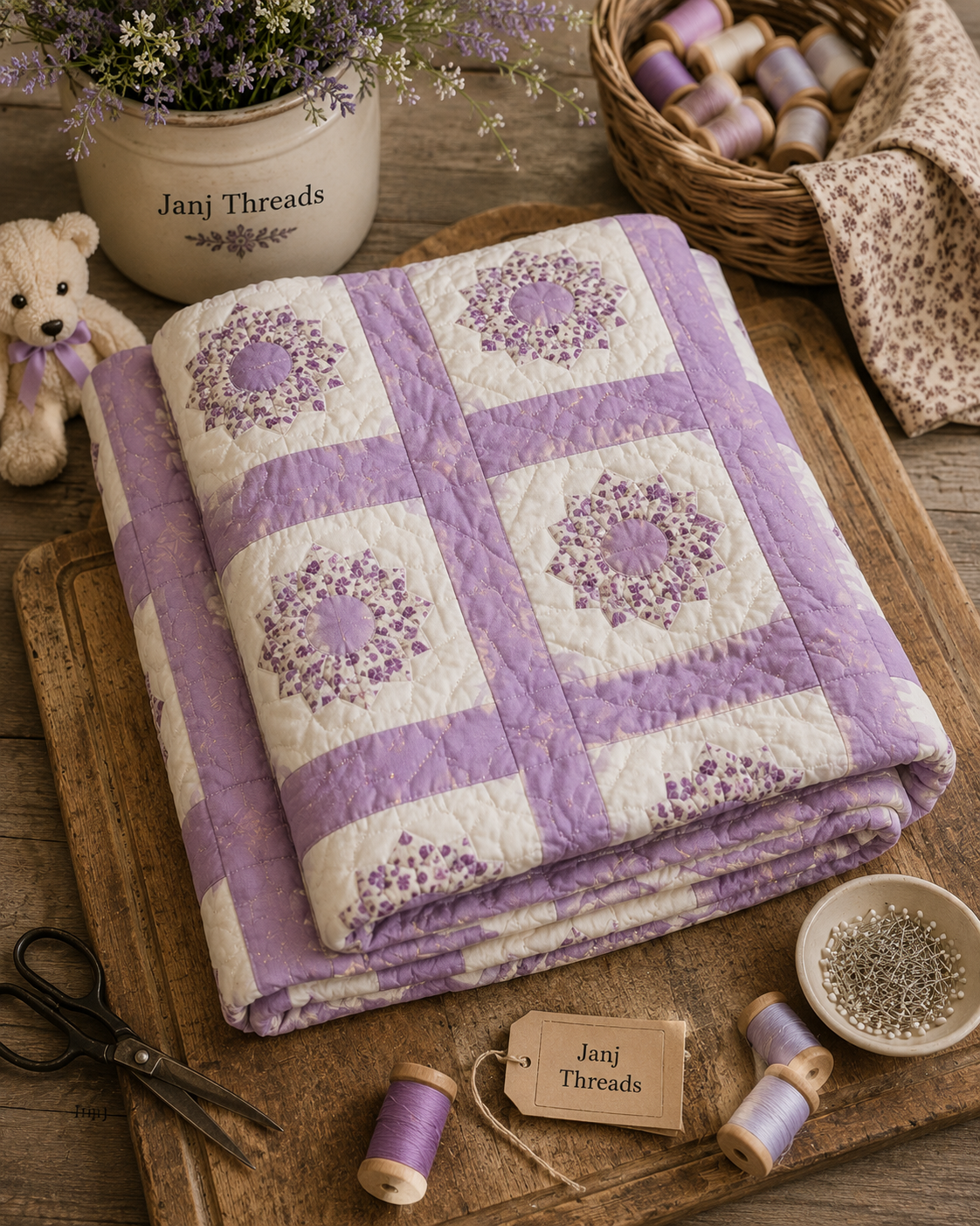 Vintage 12 Point Dresden Plate Quilt