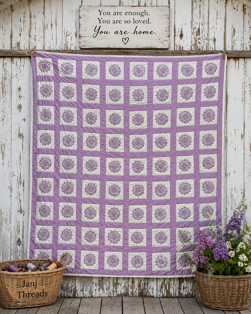 Vintage 12 Point Dresden Plate Quilt