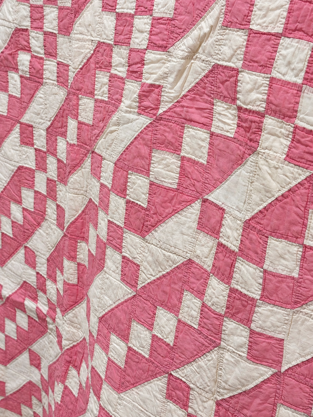 **SOLD Vintage Quilt Pink Jacob's Ladder SOLD**