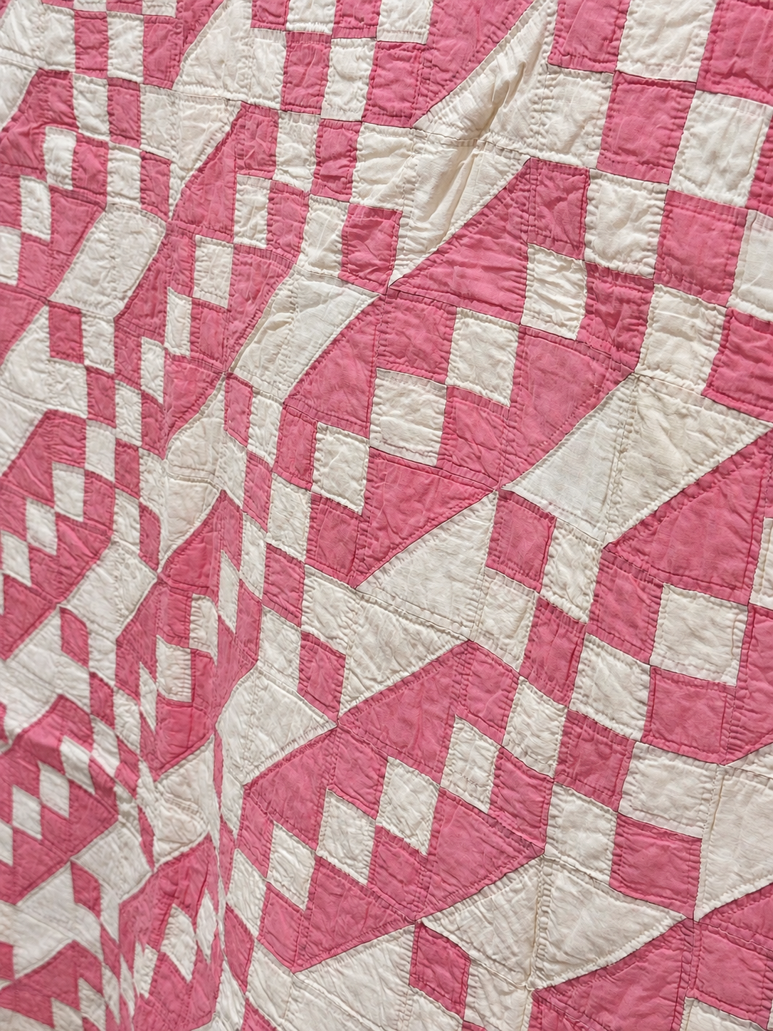 **SOLD Vintage Quilt Pink Jacob's Ladder SOLD**