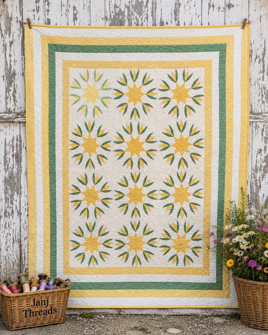 Vintage Quilt Cottage Tulip