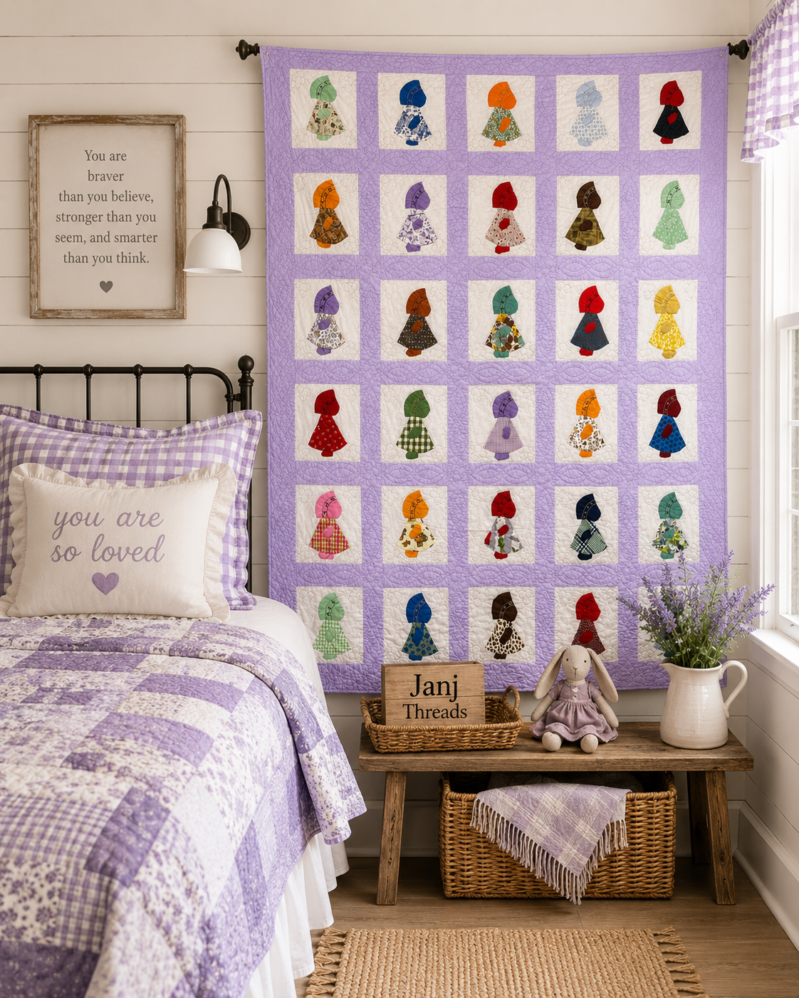 ** SOLD Vintage Sunbonnet Sue Quilt  SOLD**