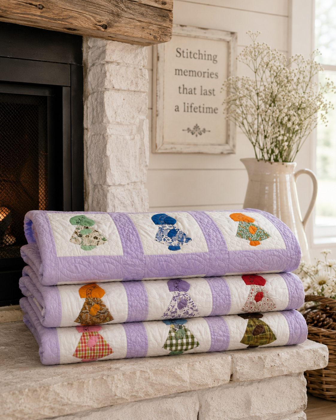 ** SOLD Vintage Sunbonnet Sue Quilt  SOLD**