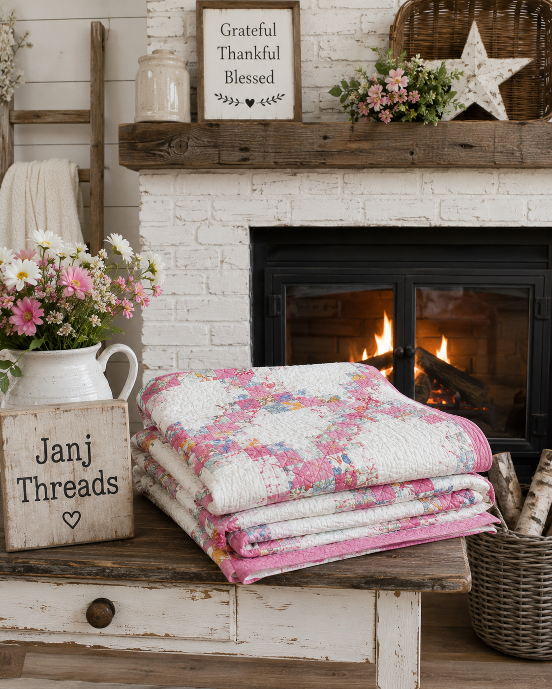 Vintage Irish Chain Quilt