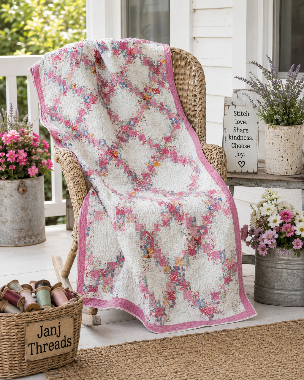 Vintage Irish Chain Quilt