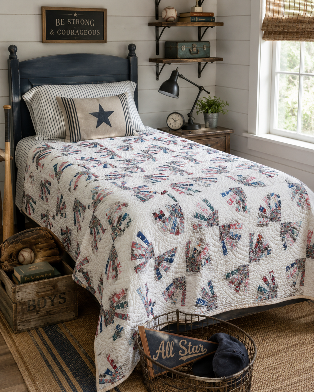 Vintage Grandmother's Fan Quilt