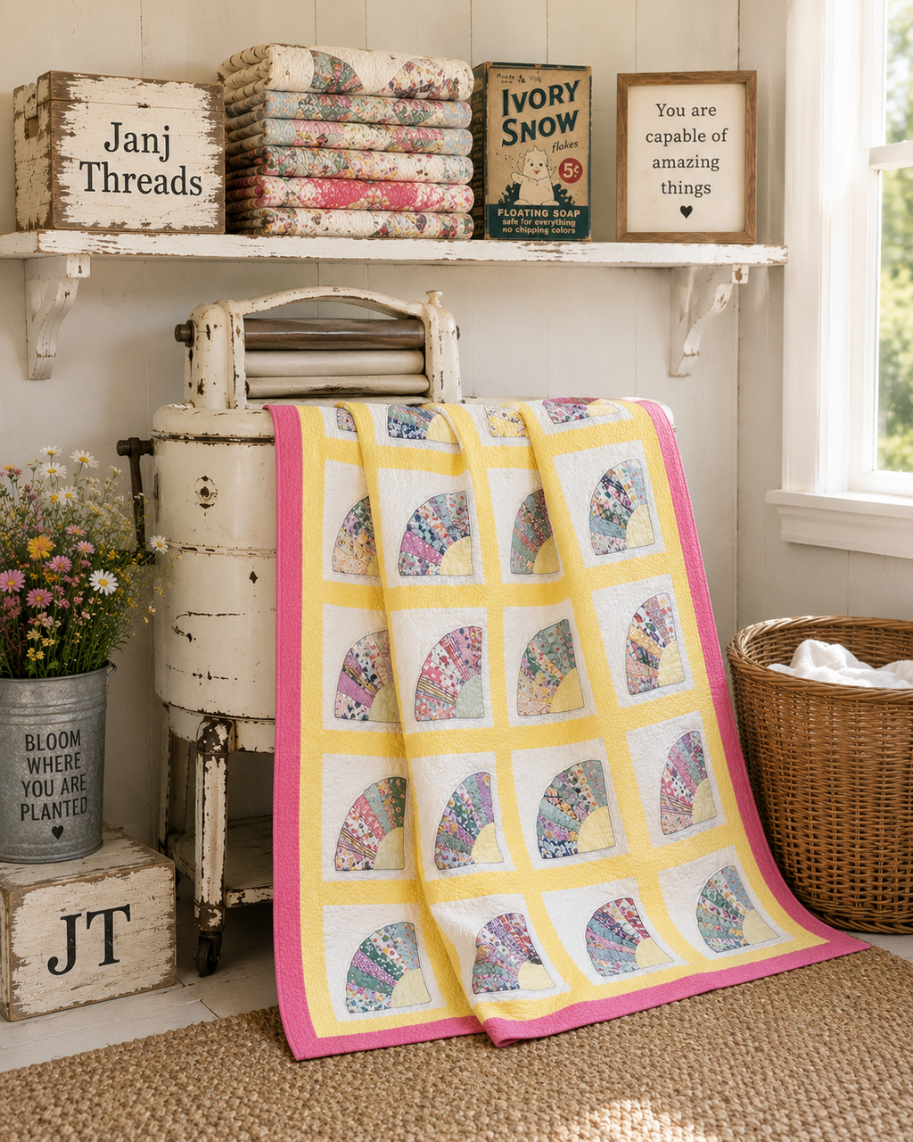 Vintage Grandmother's Fan  Quilt