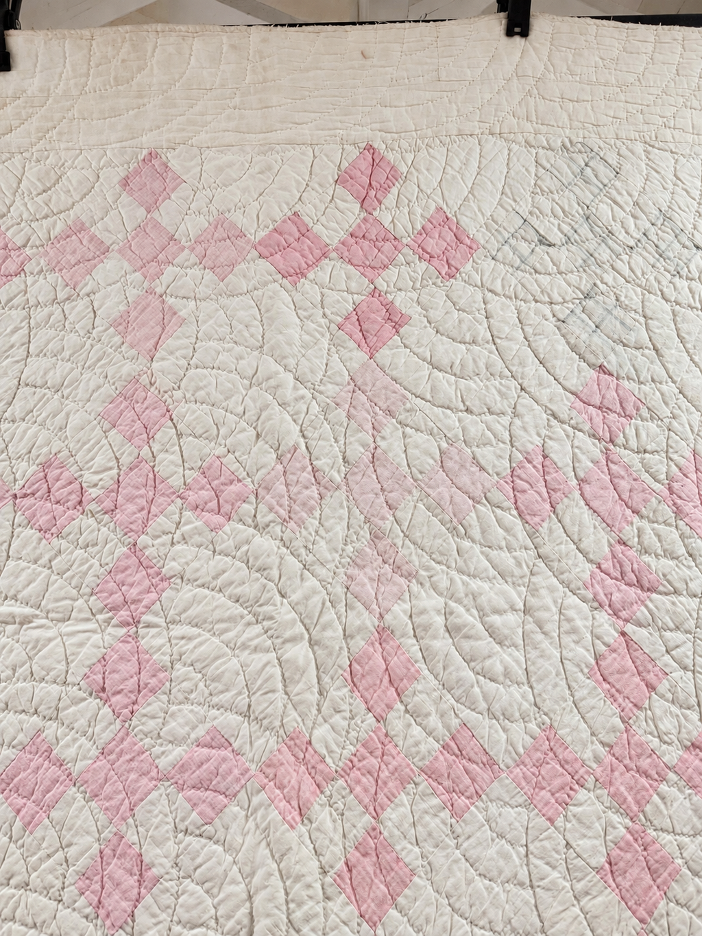 **SOLD Antique Quilt Pink Irish Chain SOLD**
