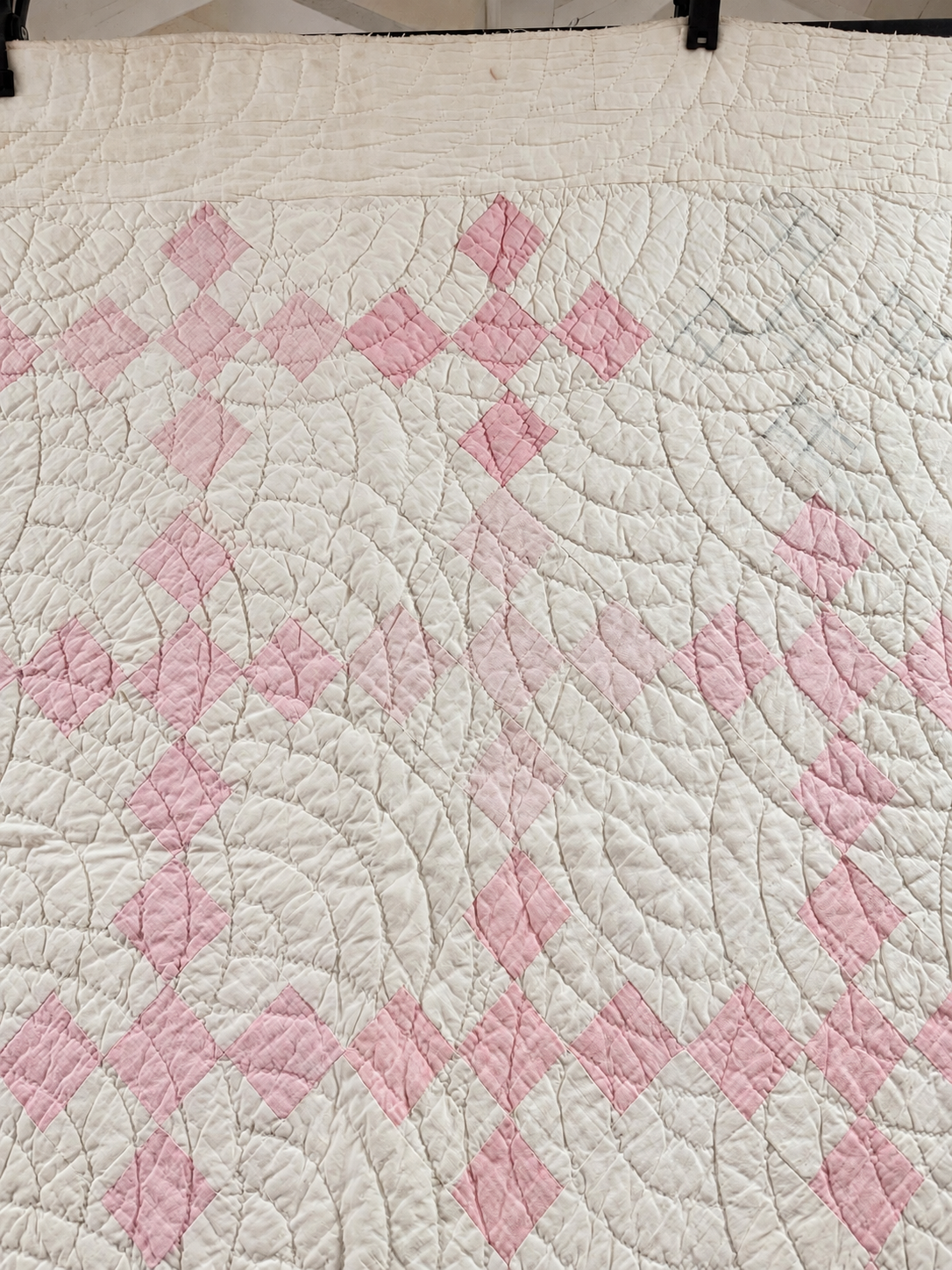 **SOLD Antique Quilt Pink Irish Chain SOLD**