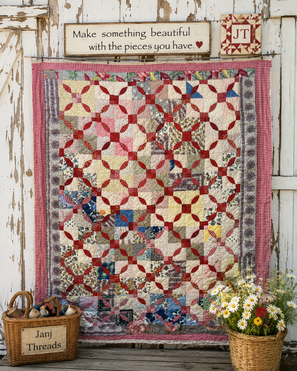 Vintage Endless Chain Variation Quilt