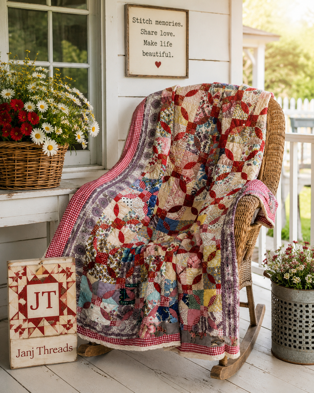 Vintage Endless Chain Variation Quilt