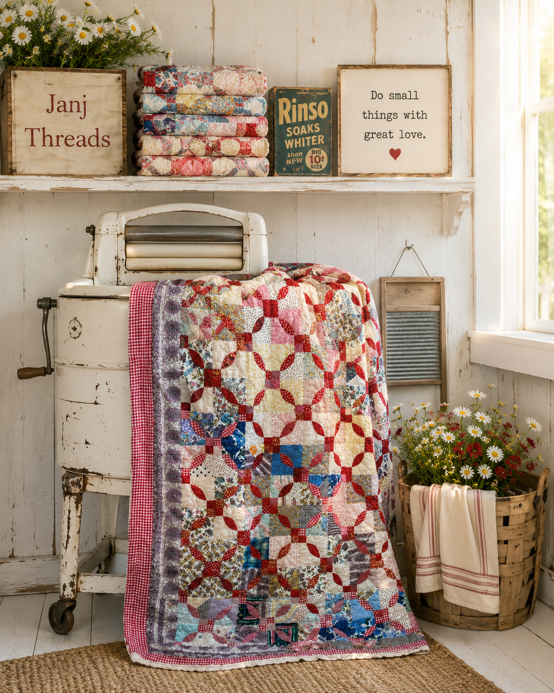 Vintage Endless Chain Variation Quilt