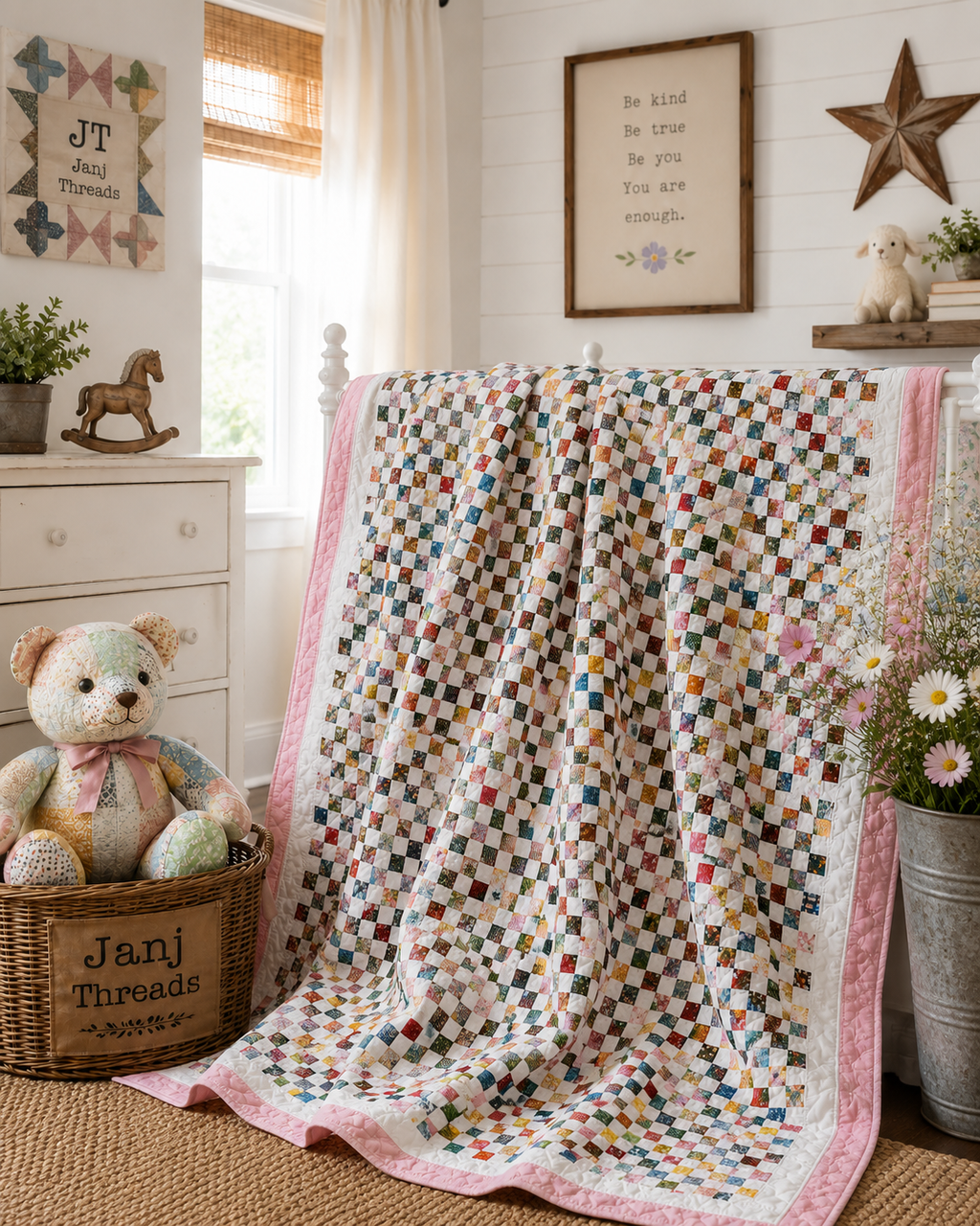 Vintage Postage Stamp Quilt