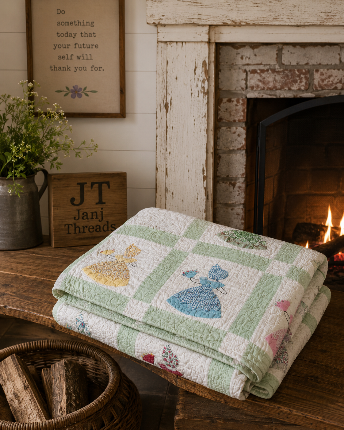 ** SOLD Vintage Sunbonnet Sue Quilt  SOLD**