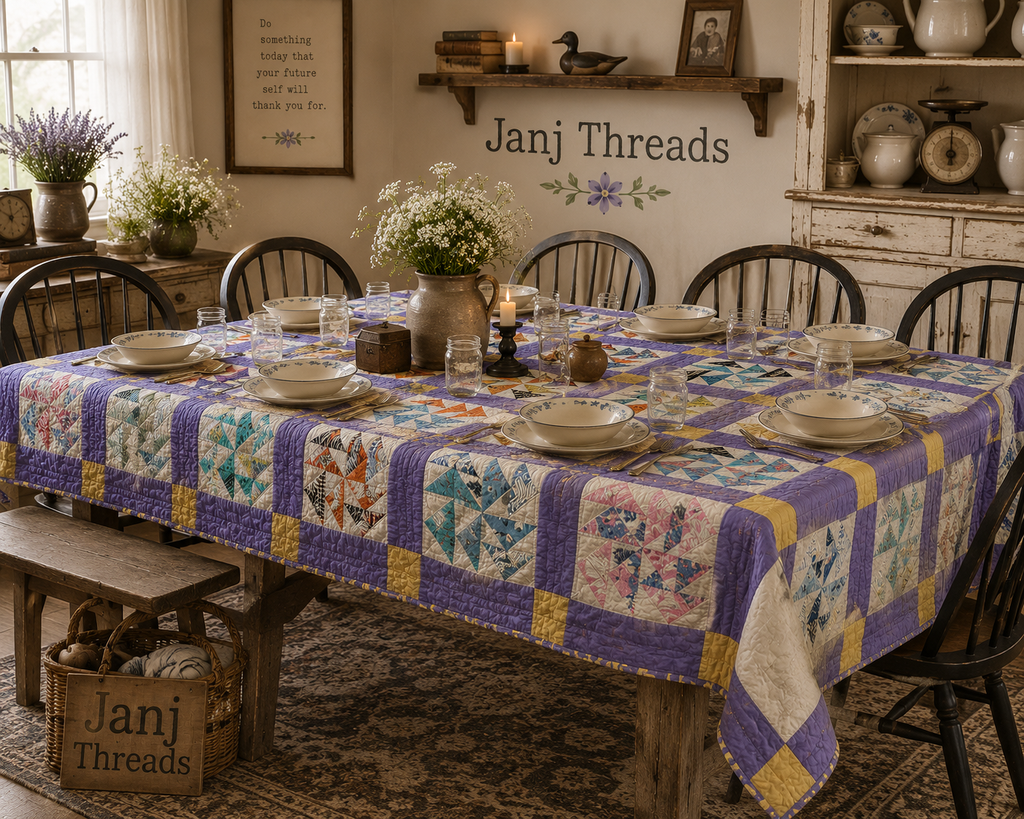 Vintage Dutchman's Puzzle Quilt