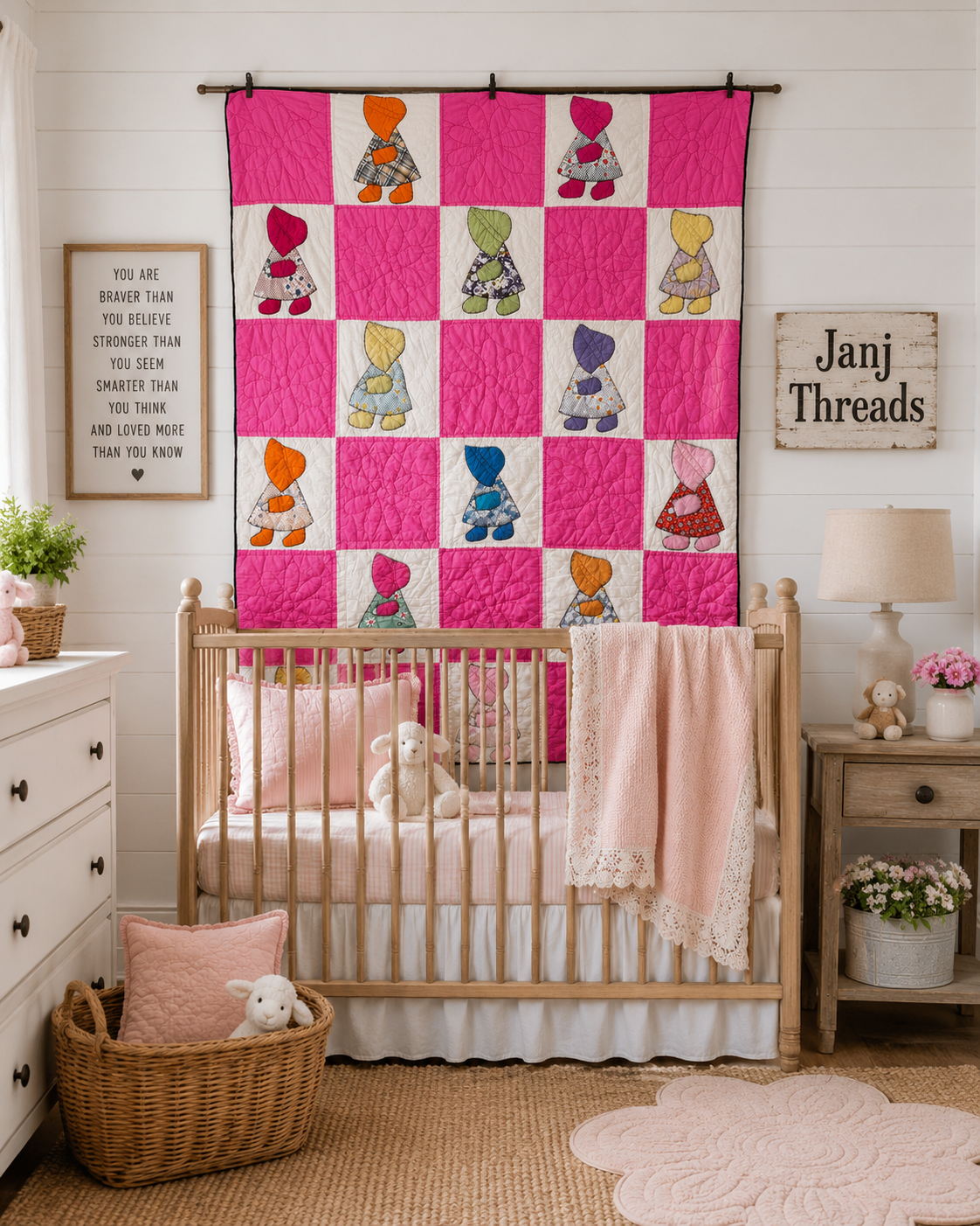 Vintage Sunbonnet Sue Quilt