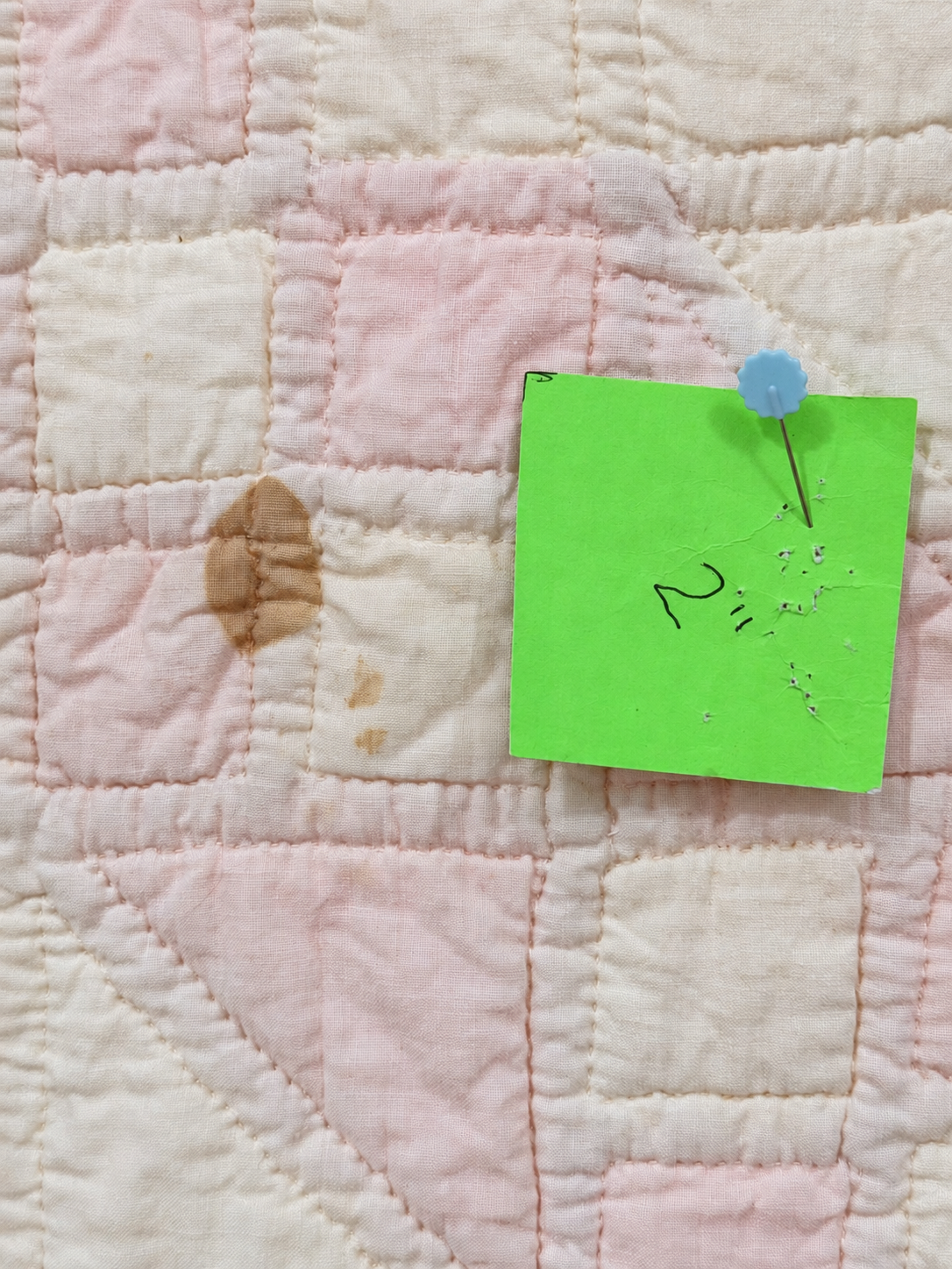 **SOLD Vintage Quilt Pink Jacob's Ladder SOLD**