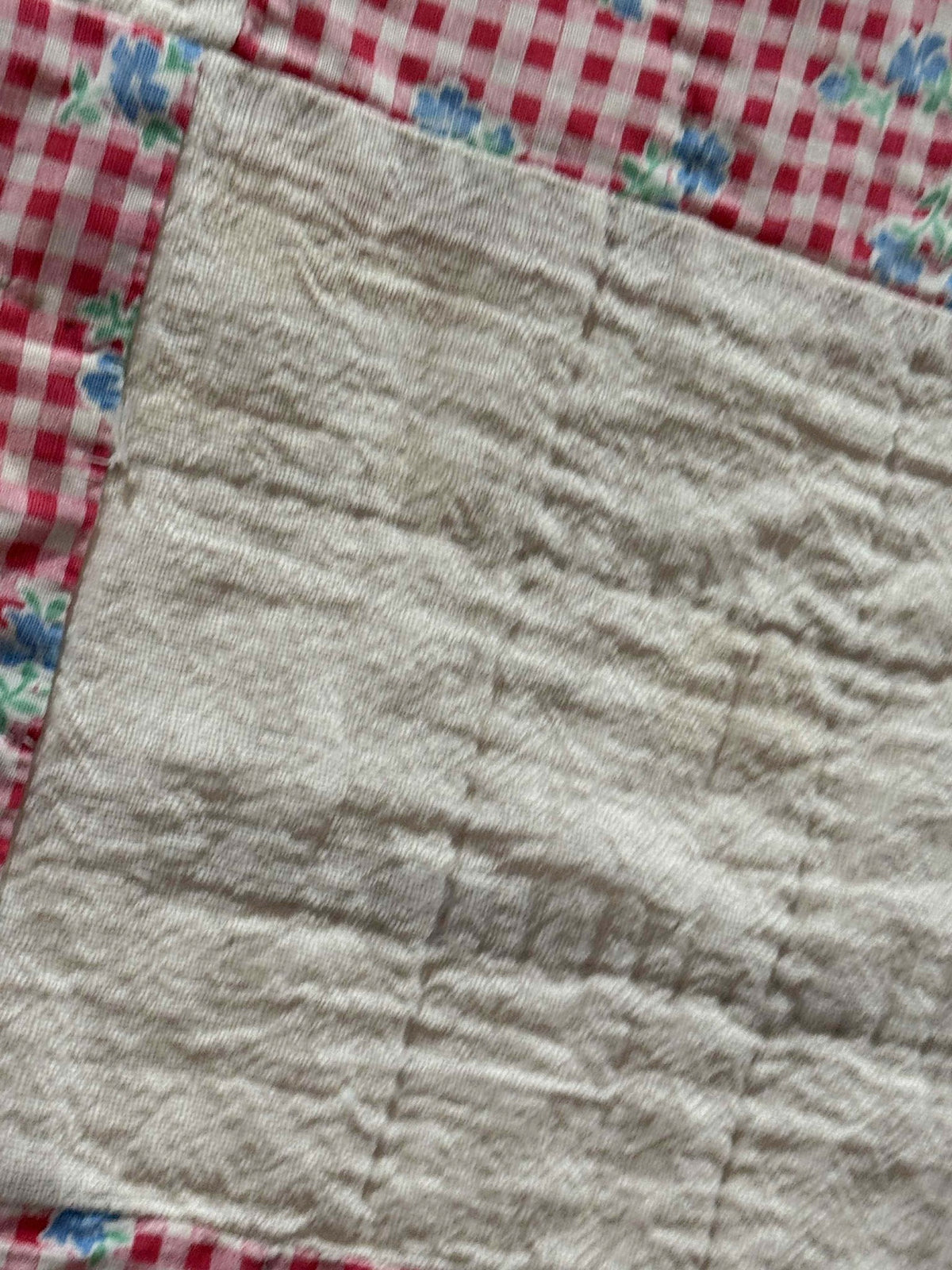 Vintage Quilt Calico Sash Dresden Plate Variation