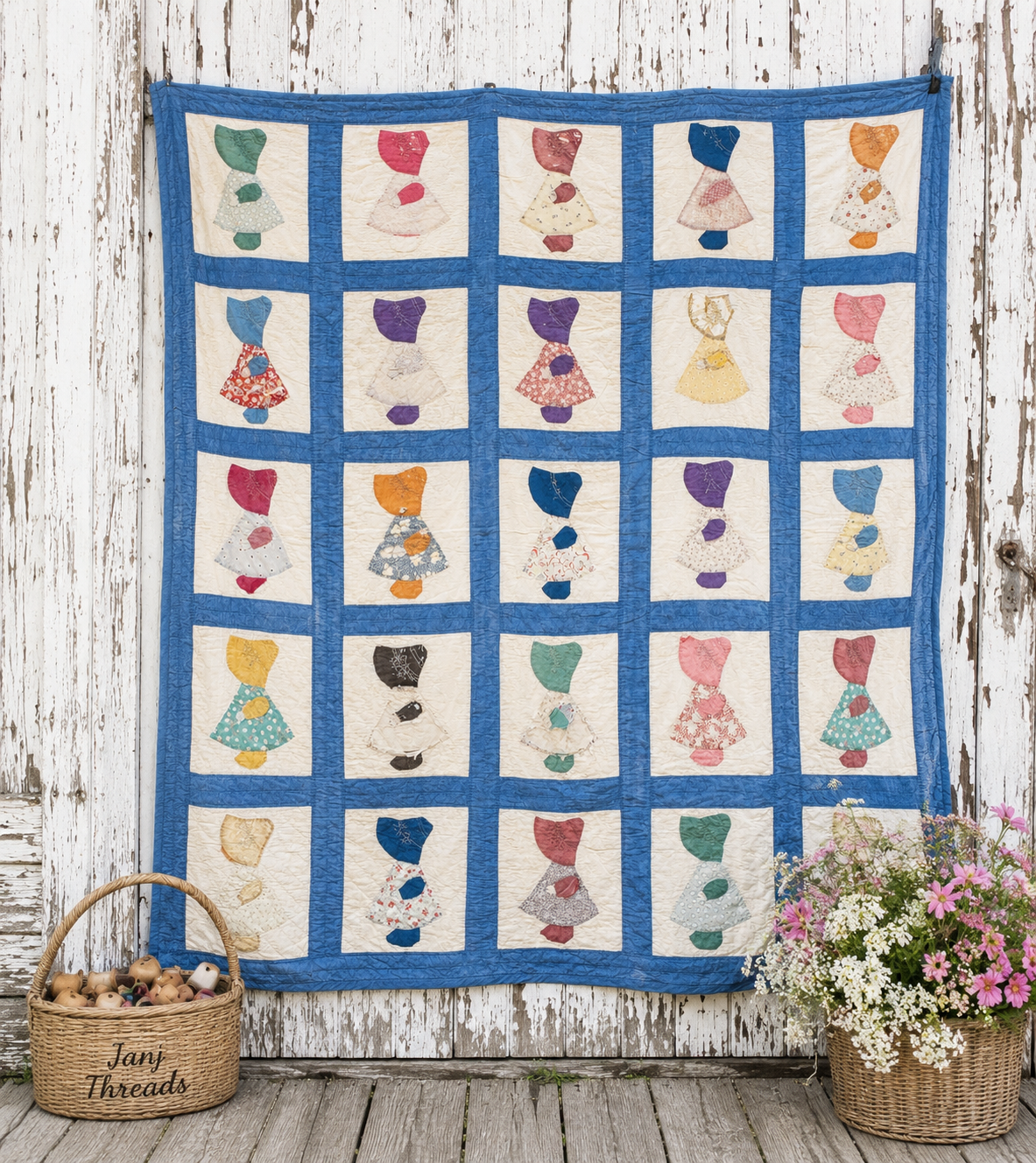 Vintage Sun Bonnet Sue Quilt