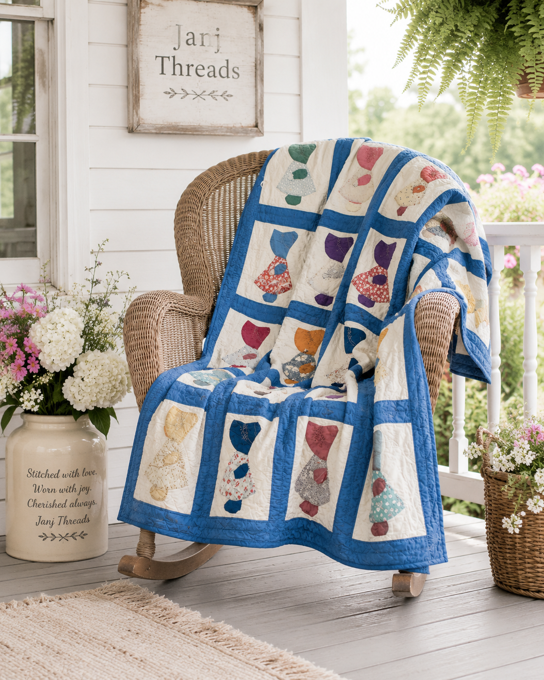 Vintage Sun Bonnet Sue Quilt