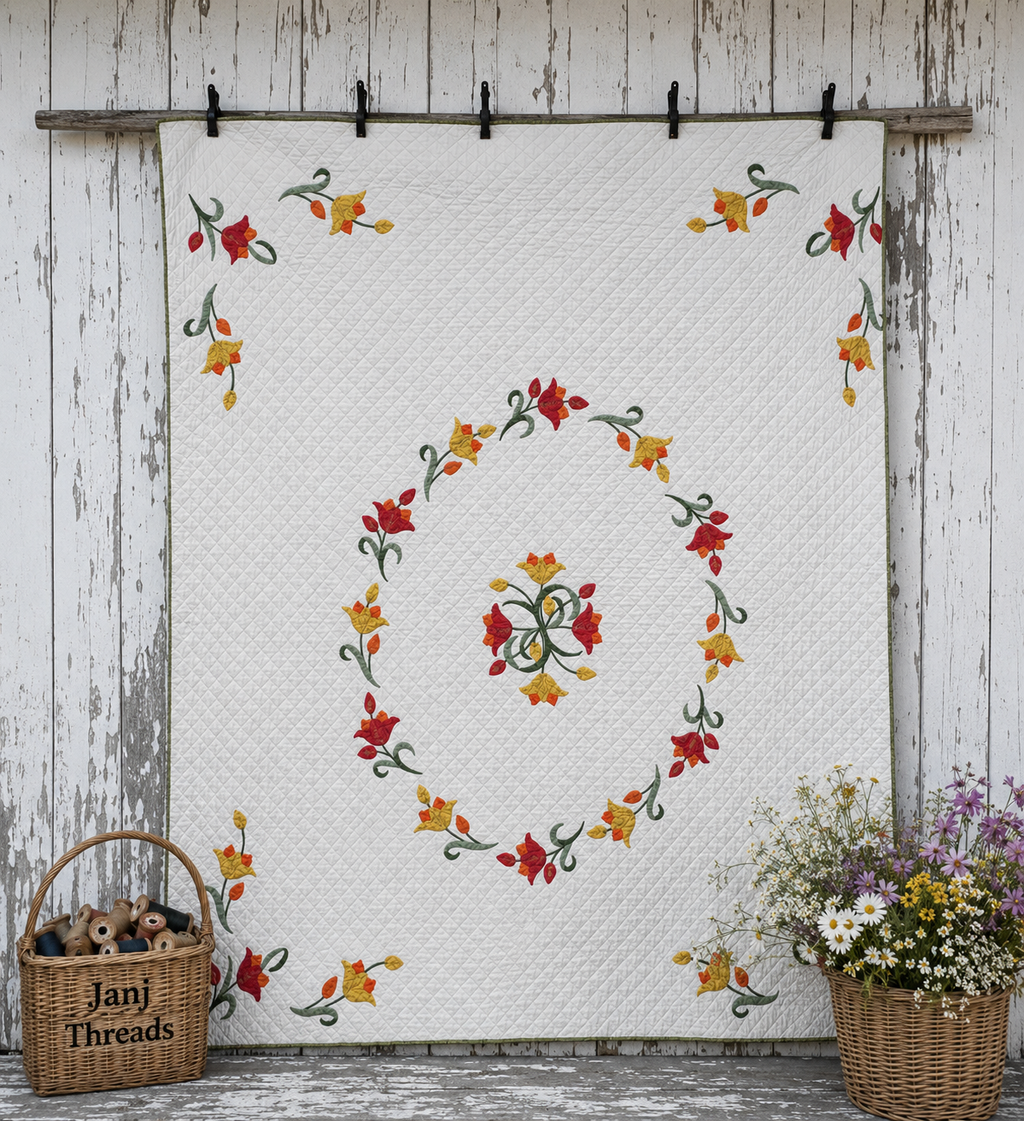 Vintage Quilt Lee Wards Tulip Circle Kit