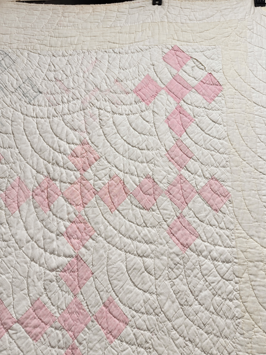 **SOLD Antique Quilt Pink Irish Chain SOLD**